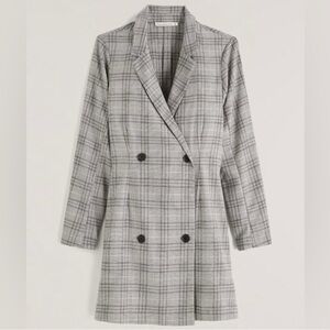 Abercrombie & Fitch Gray Plaid Dress/Blazer